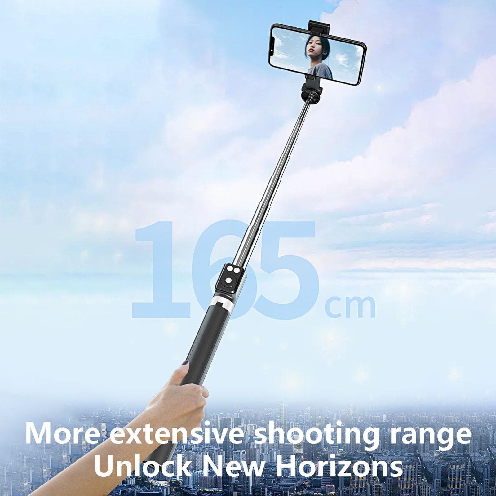 Perche à Selfie 6 En 1 Avec Lumière De Remplissage Et Trépied Portable - Multifonction Pour Voyages Et Outdoor