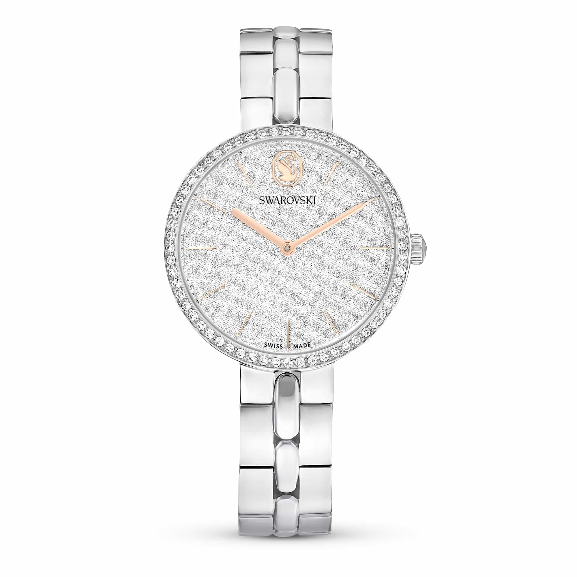 Swarovski Cosmopolitan Watch, Swiss Made, Metal Bracelet, Silver-Colored, Stainless Steel