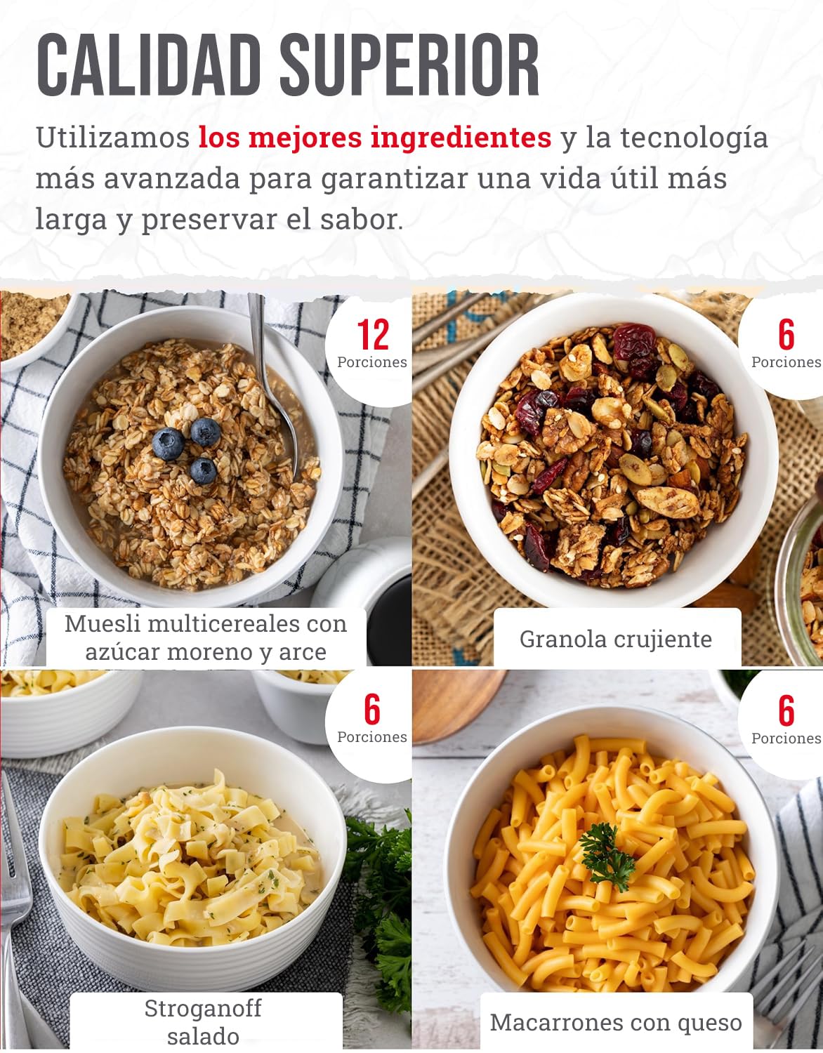 ReadyWise, 60 raciones, desayuno, comida y cena, bolsa seca Grab & Go, liofilizado, hasta 25 años de vida útil, alimentos de emergencia
