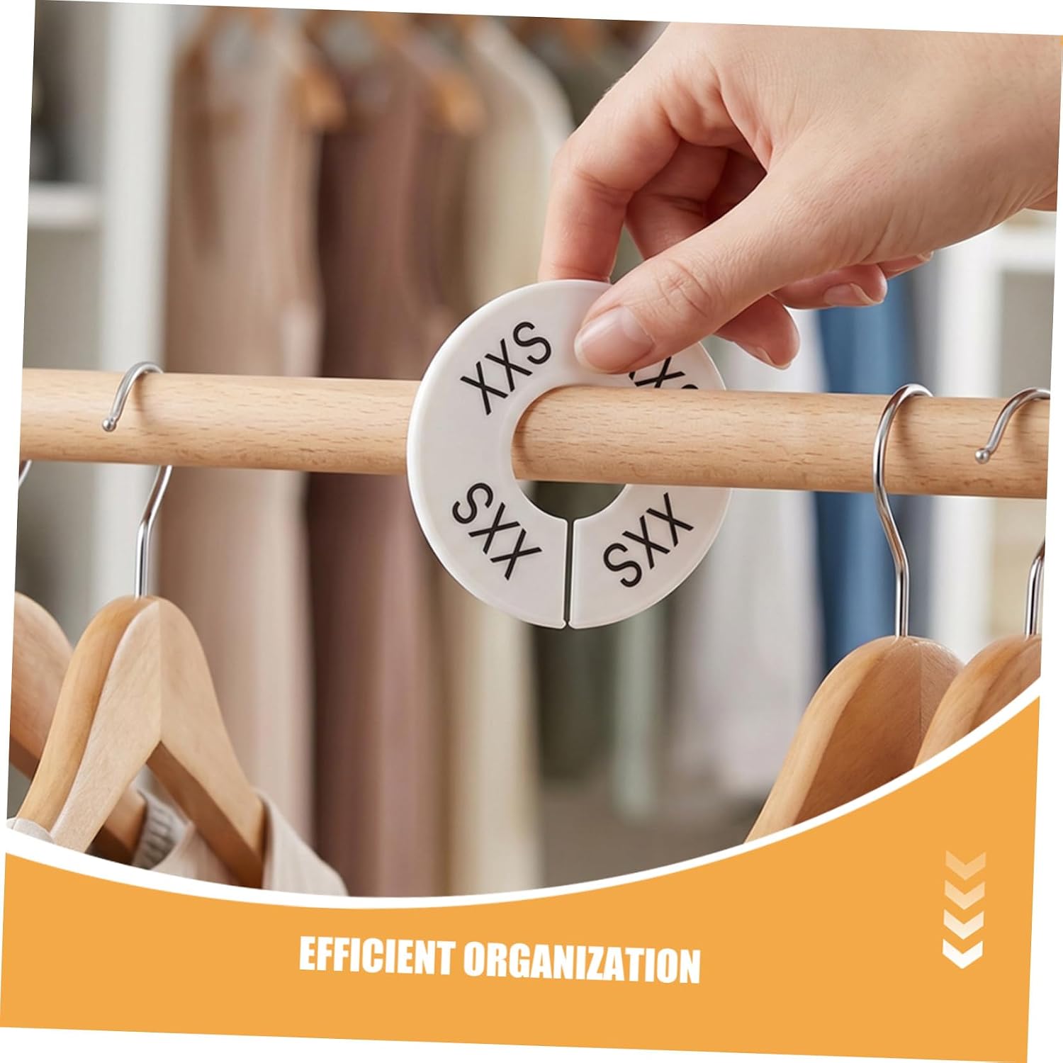 PRETYZOOM 16pcs round Clothing Dividers Plastic Closet Organizers White Discs Xxs to Xxxl for Wardrobe Storage and Retail Rack Organization