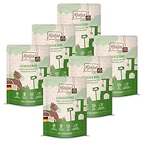 MjAMjAM – Cibo umido premium per gatti – Quetschie – puro piacere di carne – puro manzo ottimo, confezione da 6 (6 x 300 g), senza cereali con carne extra
