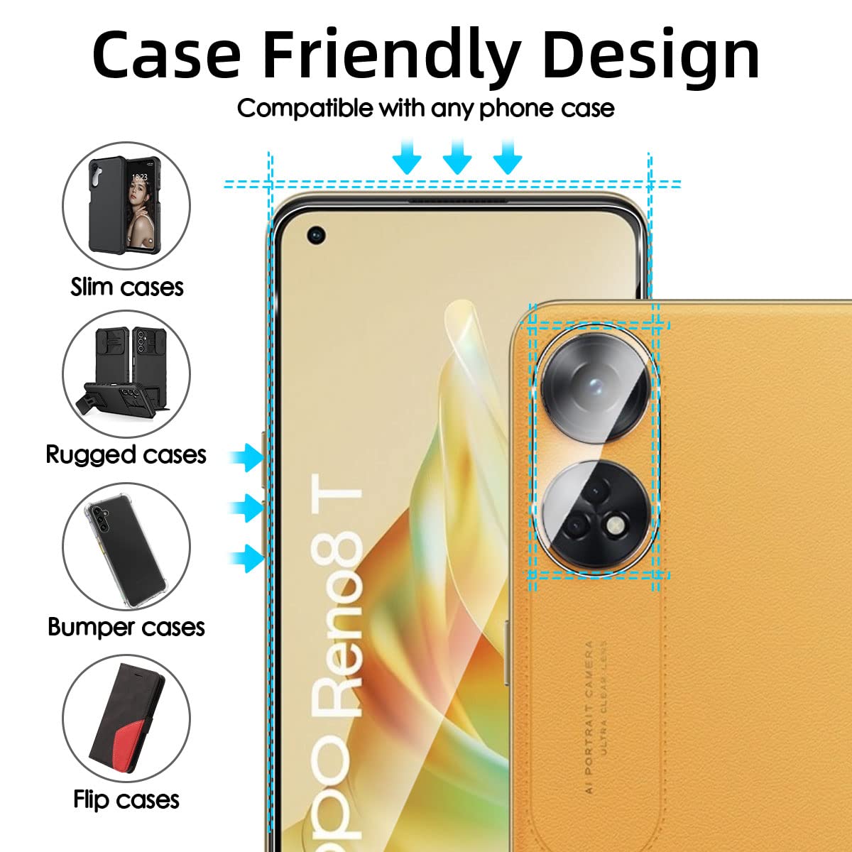 GKK DESCHE cover per OPPO Reno 4 Z con Vetro Temperato, Custodia Protettiva Resistente Antiurto Robusta Case con Supporto Magnetico Rotante a 360° - Nero