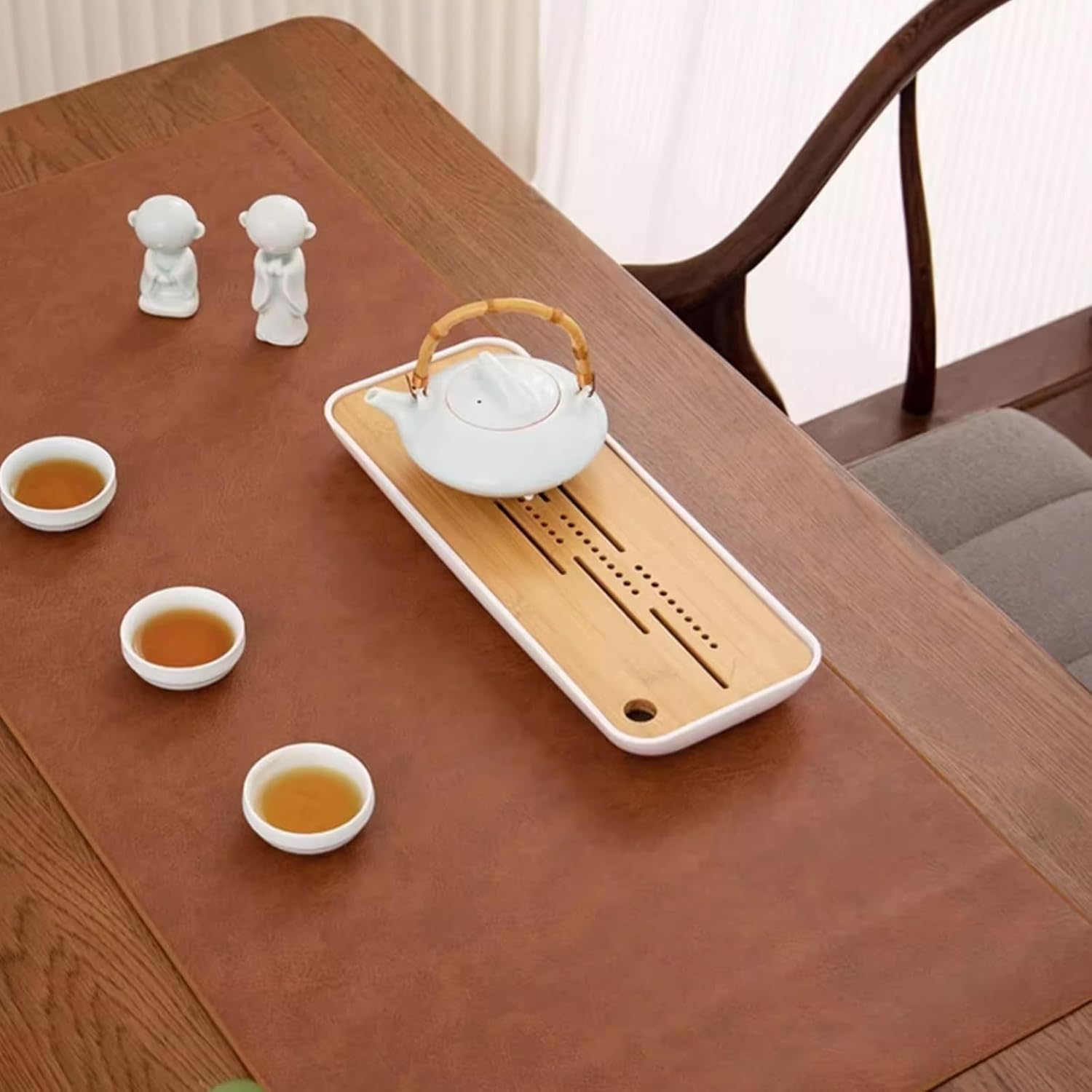 Modern Room Leather Computer Table Runner, Home Dining Table Runners, Farmhouse Table Runners for Festivals, for All Seasons, for Parties, Celebrations, Gatherings Tabletop Decor.