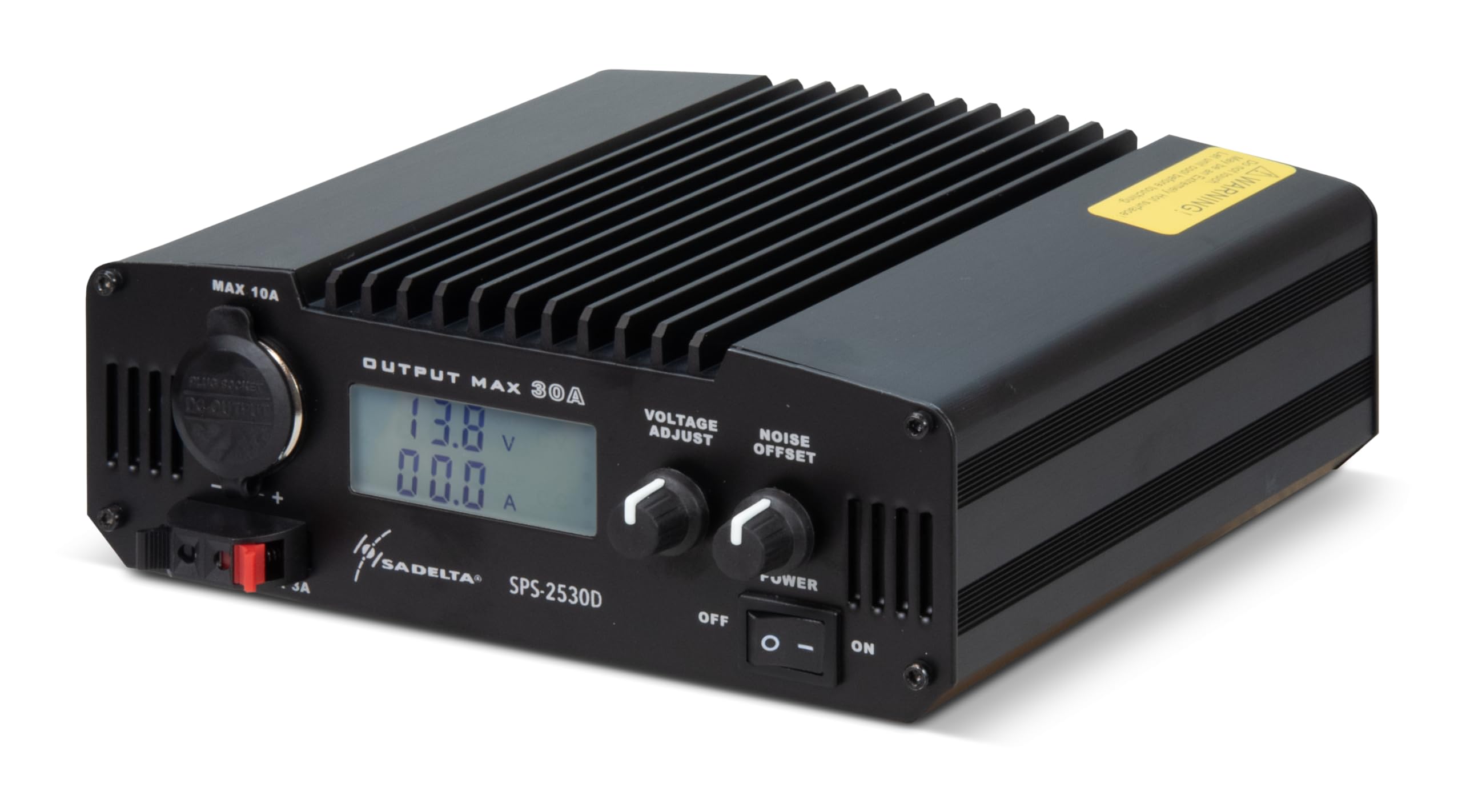 SPS 2530D SADELTA Fuente Alimentación Conmutada 25 amp con Display, Voltaje Regulable 9 a 15 voltios.