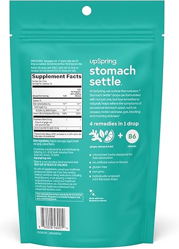 Miniatura 4 de UpSpring Gotas para aliviar las náuseas del estómago - Alivio de las náuseas del embarazo de acción rápida y alivio de las náuseas matutinas con
