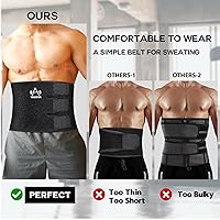 Vista 2 de Waist Trimmer Belt Men Sweat Band Stomach Wrap, Waist Trainer for Women Workout