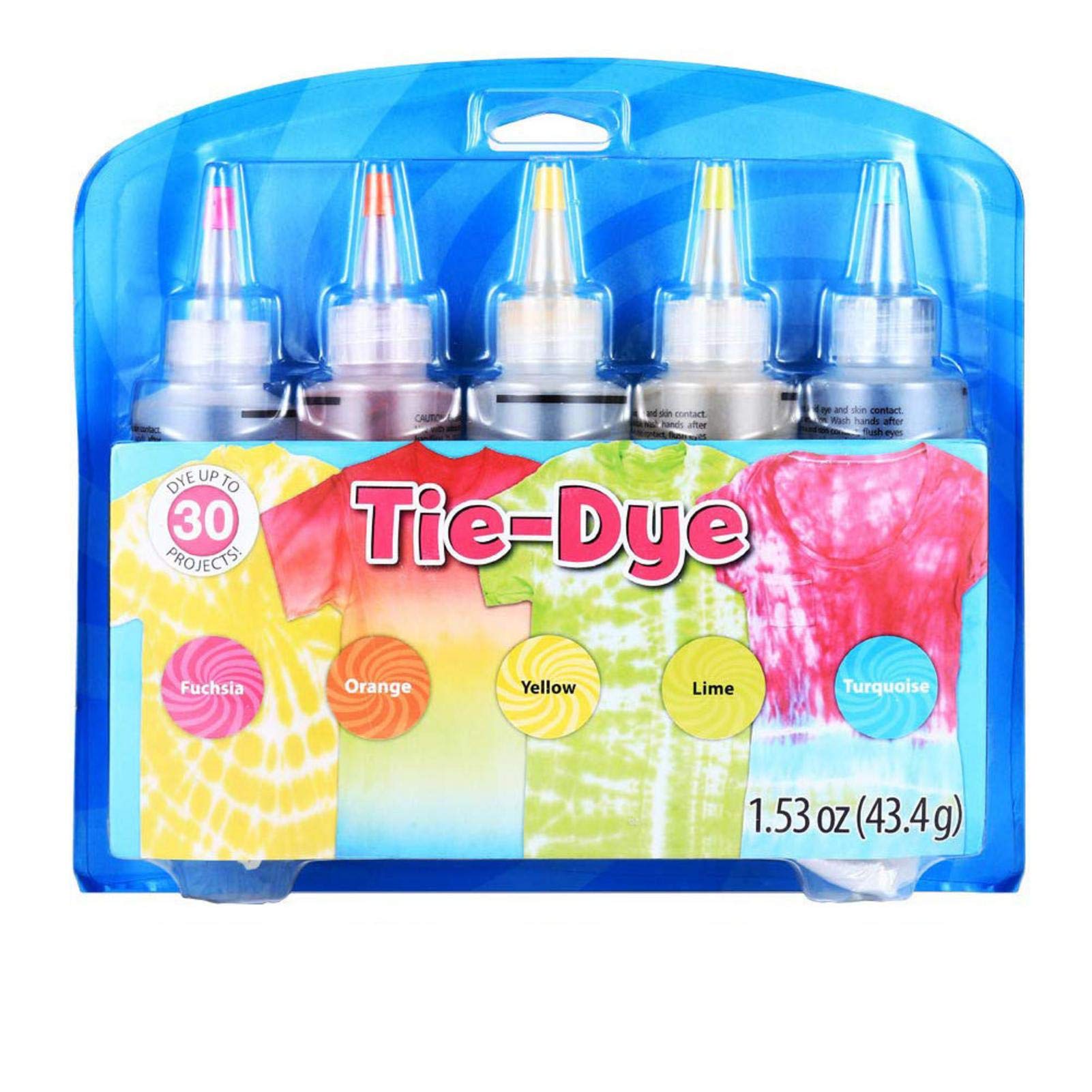 Amazon.co.jp: 絞り染めキット 5色 タイダイ染め 染色セット