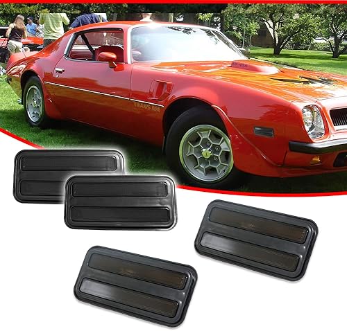 Miniatura 33 de Para 1970, 1971, 1972, 1973, 1974, 1975, 1976, 1977, 1978, 1979, 1980, 1981, Pontiac Firebird Trans Am, luz de marcador lateral, lente ahumada
