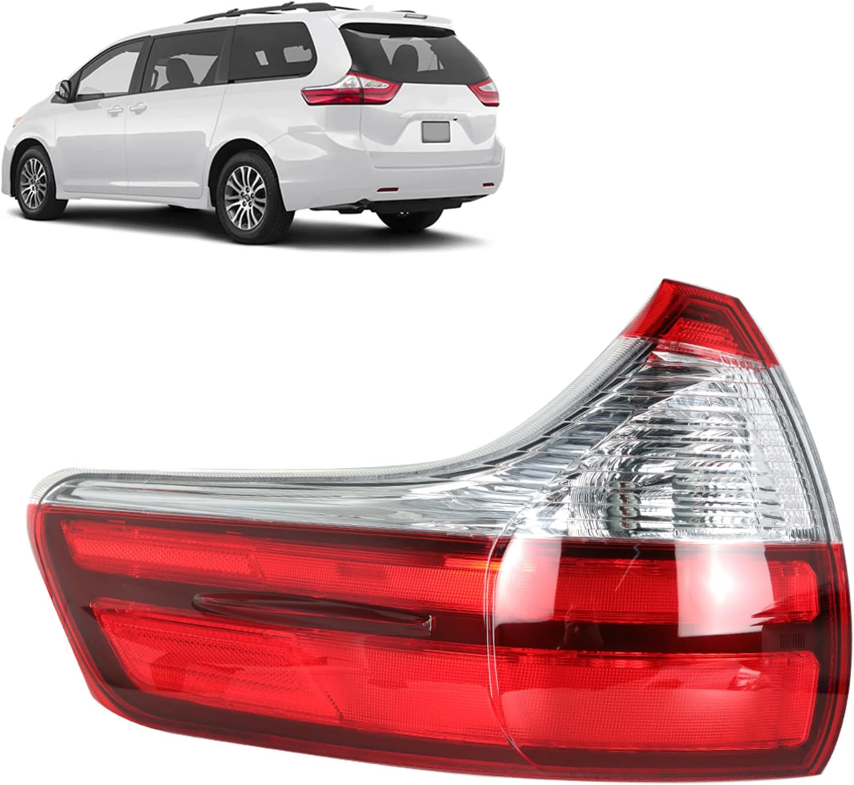 GXYWADY Tail Light Rear Light Lamp Replacement for 2015-2020 Sienna Left Side Turn Signal Light 8156008050 TO2804123