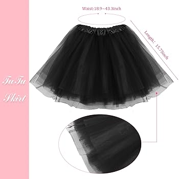 Amazon.com: 4 Pcs Women's Tulle Tutu Skirt Adult Tulle Skirt