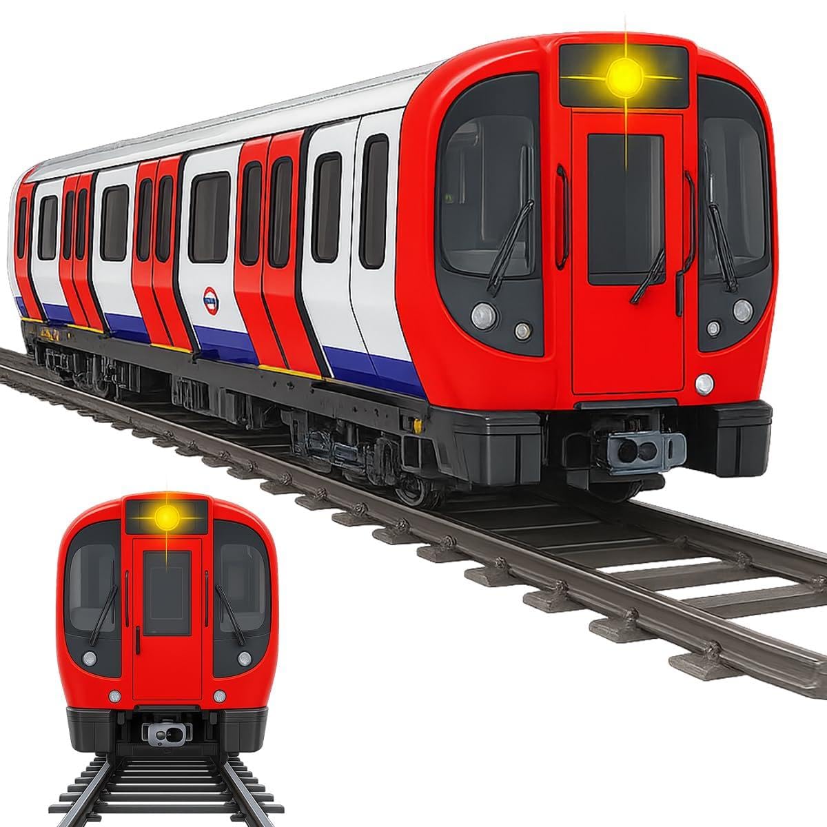 Toyana Electric Train Set for Kids - 17 PCs London Train Toy with Carriages, Realistic Lights & Sounds Battery Operated Underground Tube London Railway Model Gift Set for Children 3+ Years — image 1