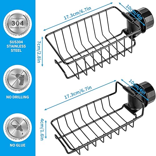 Miniatura 3 de Clawfoot - Organizador de ducha para bañera (barra de ducha no incluida), accesorios de bañera con patas, organizador de jabón, ducha de acero
