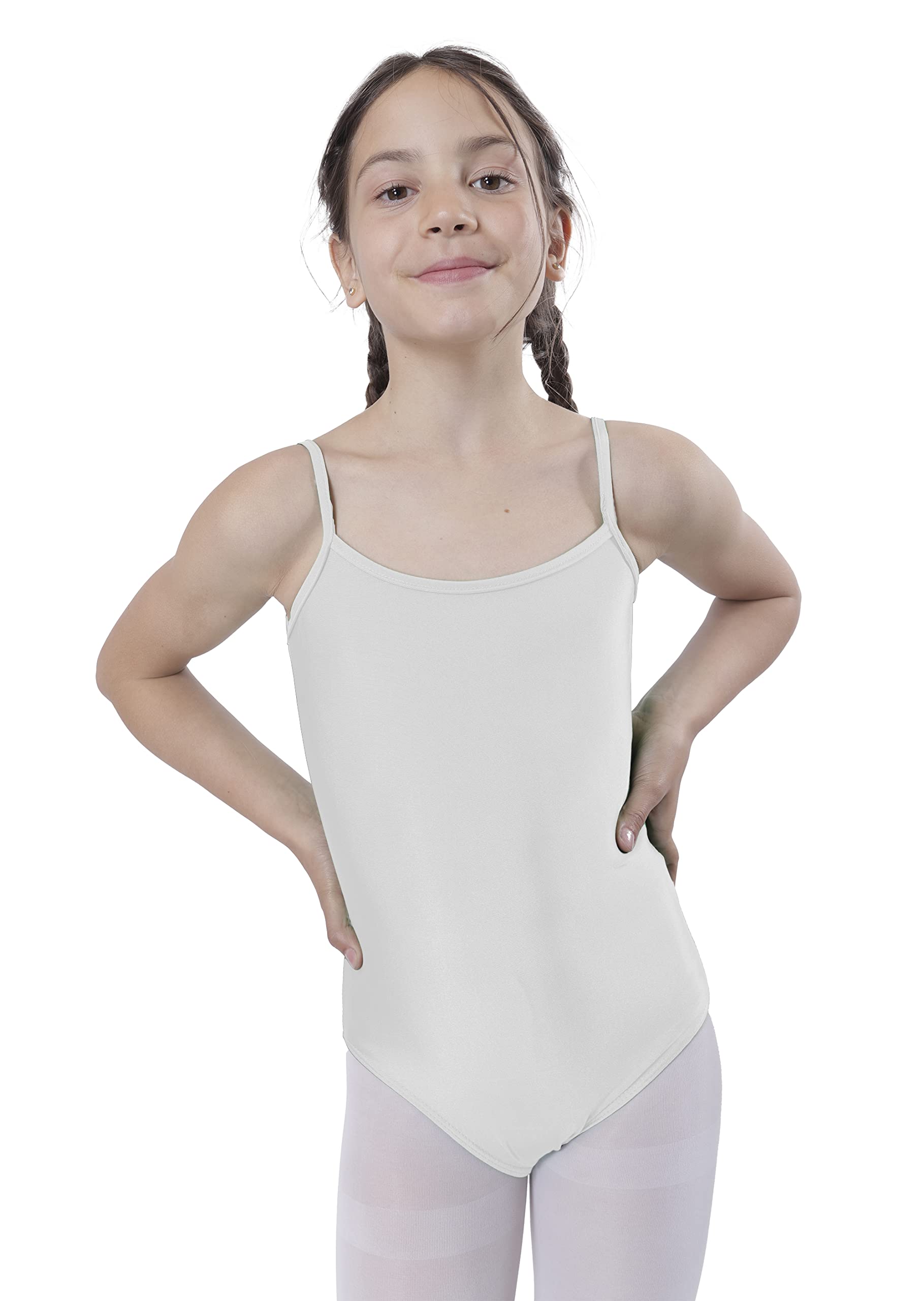 Carnavalife Maillot Ballet Danza Niñas sin Mangas, Leotardos de gimnasia con estilo camisola, Maillot Baillot de Cuello Redondo para Gimnasia Baile Fiesta