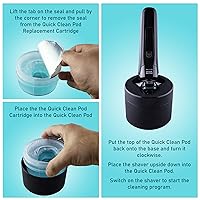 Vista 4 de Cartucho de repuesto de cápsulas de limpieza rápida compatible con cápsulas Philips Norelco Quick Clean (4 unidades)