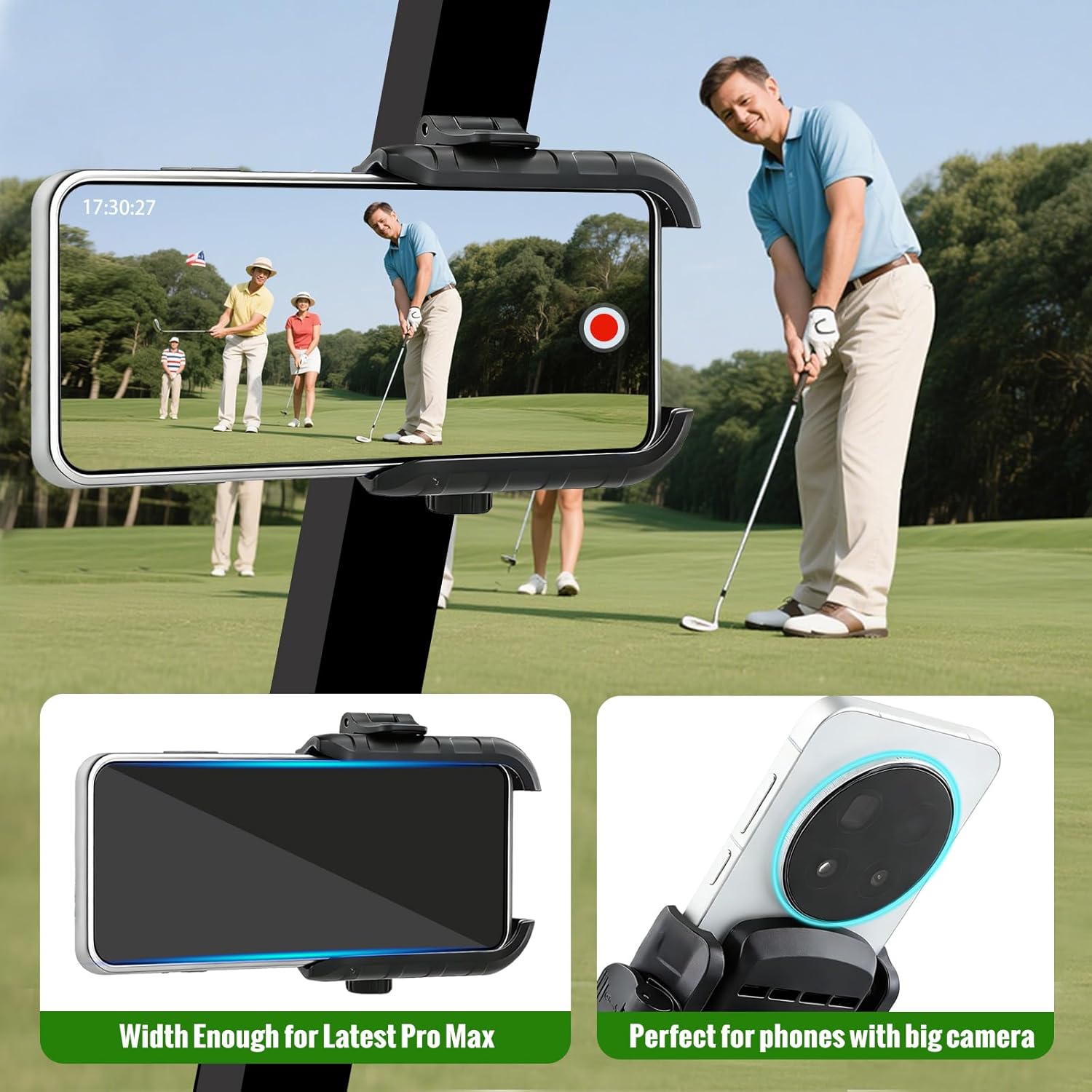 Golf Cart Phone Holder, Strong Magnetic Phone Holder for Golf Cart Universal for Most Cell Phone, Golf Cart Phone Mount Compatible with EZGO/Club Car/Yamaha, Hold Firmly, Install in Seconds - Image 3