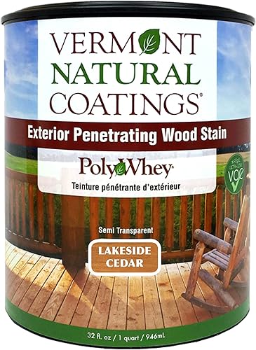 Miniatura 36 de Vermont Natural Coatings PolyWhey - Tinte penetrante exterior - Cedro dorado - Galón Cedro dorado,Rojo Otoño,Caspio Claro,Gris (Sterling