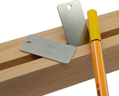 Miniatura 5 de StayMax - Etiquetas rectangulares de acero inoxidable en blanco con un agujero (25 unidades)