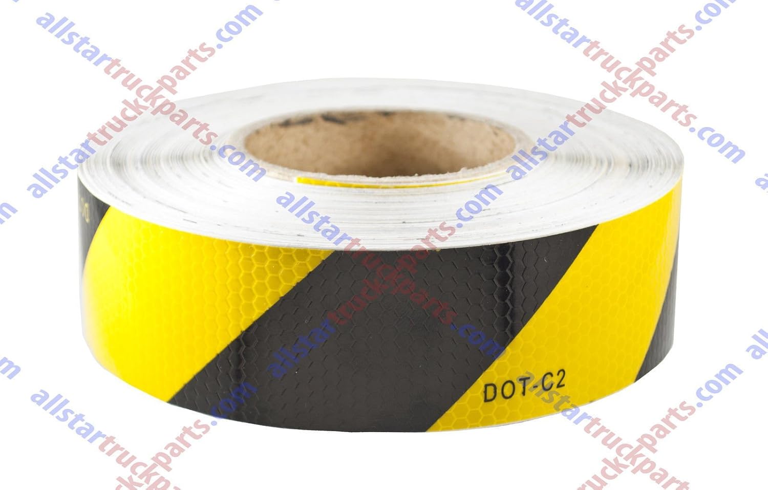 Waterproof Reflective Safety Tape Roll 1"/2" Yellow Black Striped Floor Marking Tape Hazard Caution Warning Tape Auto Truck Self-Adhesive Safety Sticker Strips for Wall Factory Trailer (2 IN x 150 FT)
