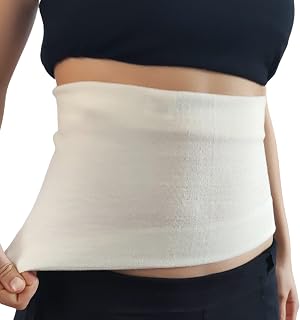 GYOUNG - Pancera lana banda elástica banda térmica cintura abdomen banda lumbar calefactora., Color blanco., 6