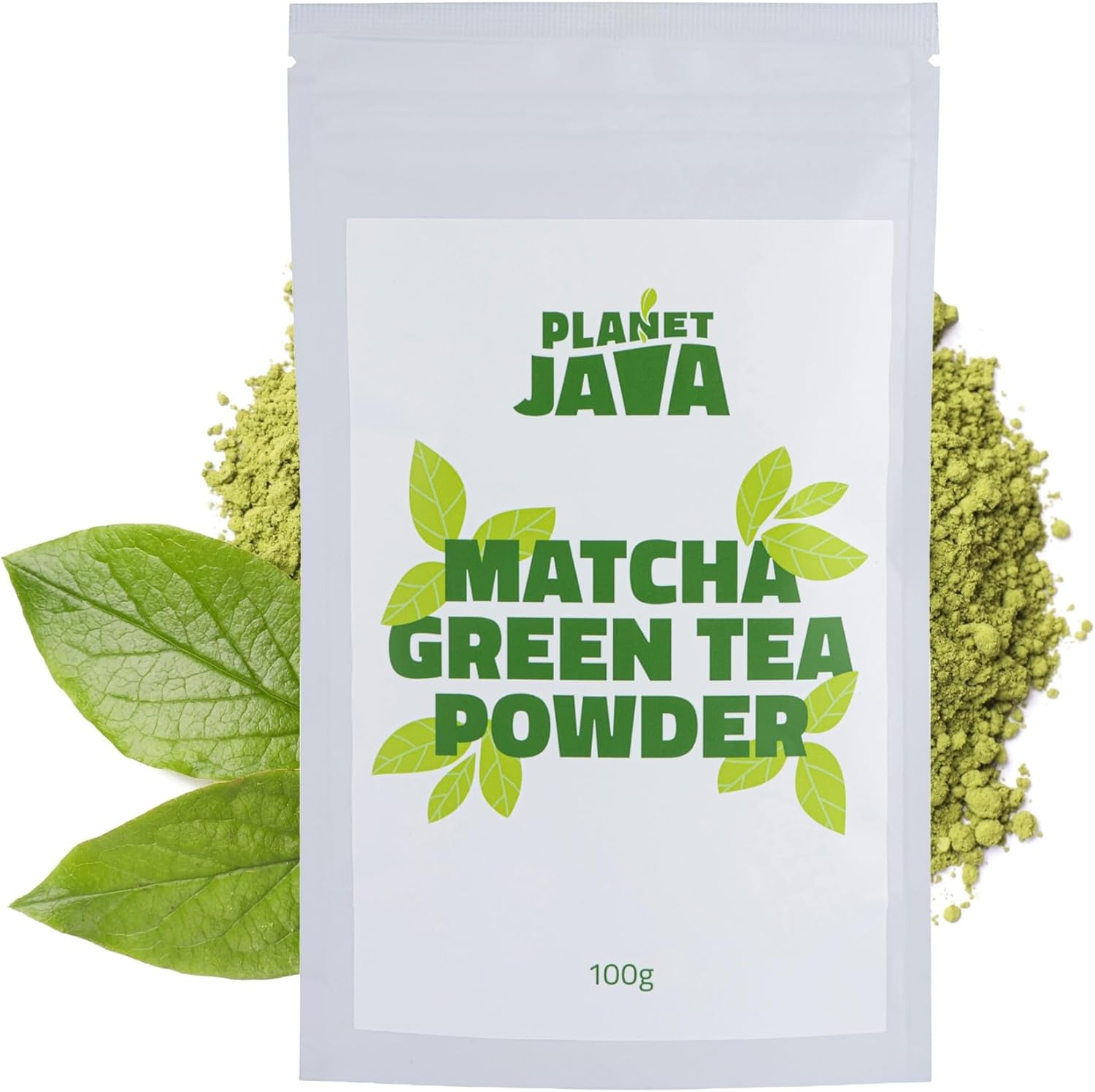 Planet Java Pure Matcha Green Tea Powder 100g Pouch, Minimal Bitterness ...