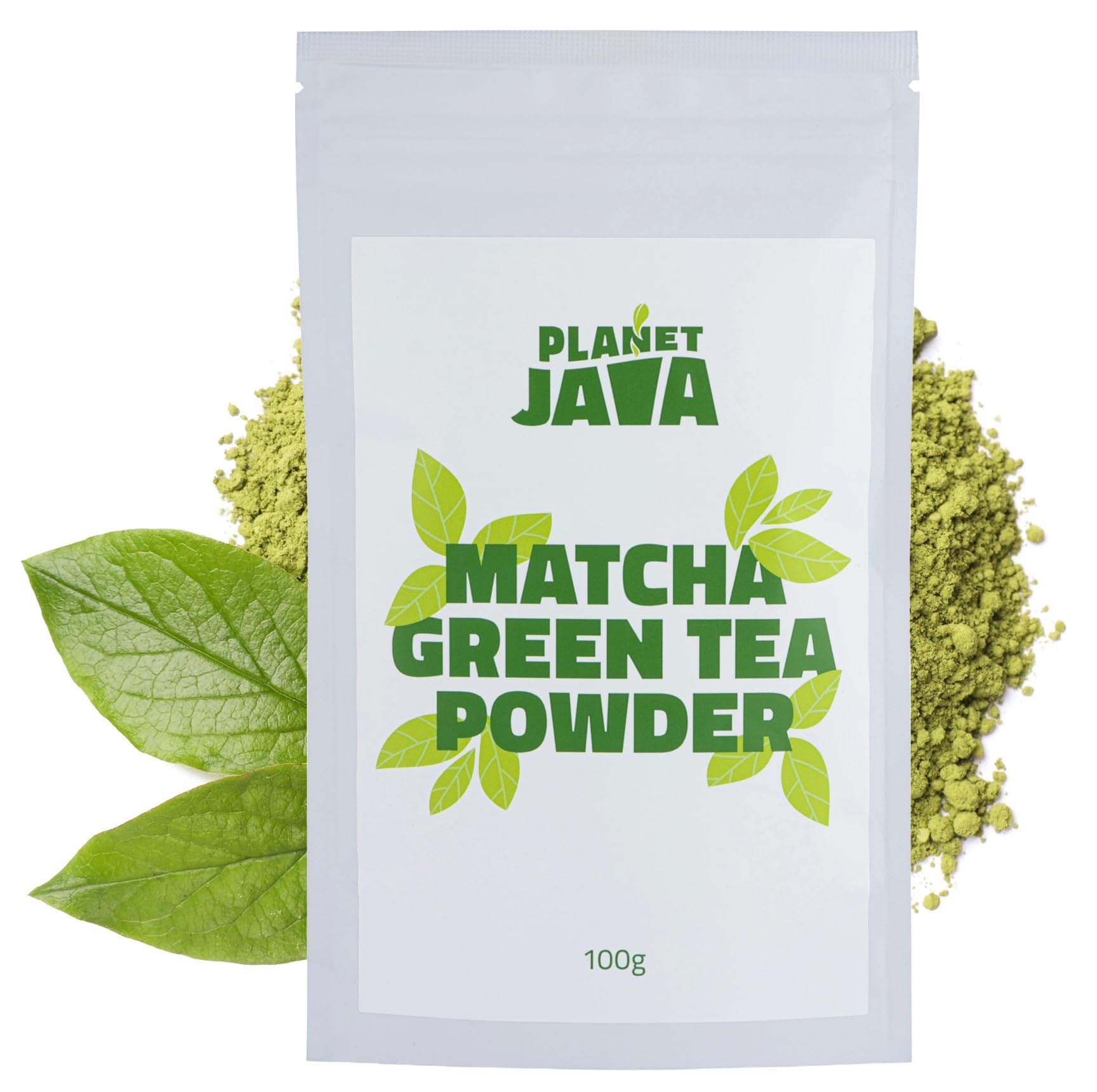 Pure Matcha Green Tea Powder 100g Pouch, Minimal Bitterness, Culinary Grade, Use for Cooking, Baking, Smoothie Making and with Milk. Vegan & Vegetarian Friendly