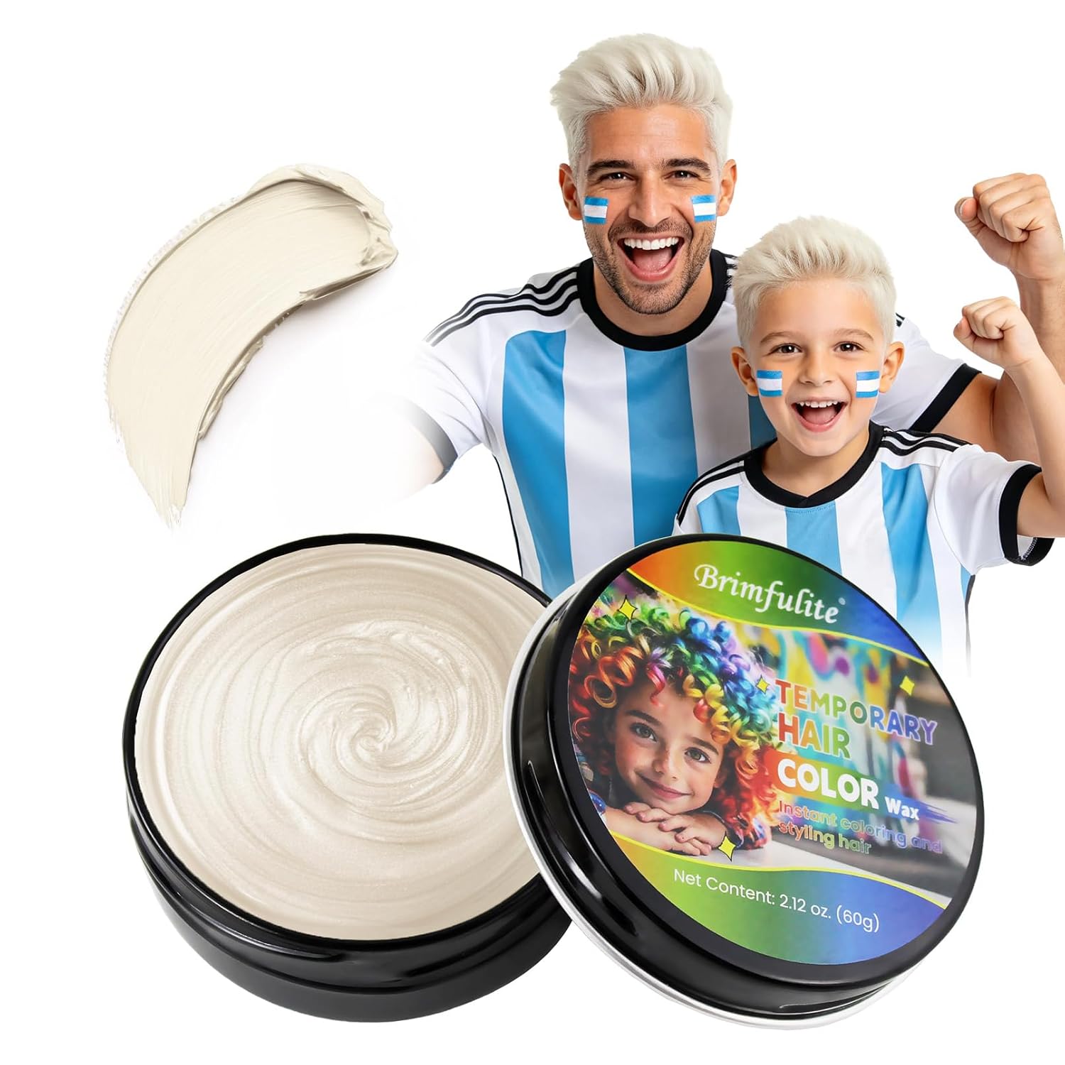 Cera temporal para el cabello blanca 2.12 oz