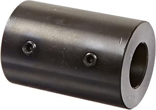 Climax Part RC-100 Mild Steel, Black Oxide Plating Rigid Coupling, 1 inch bore, 2 inch OD, 3 inch Length, 5/16-18 x 1/2 Set Screw