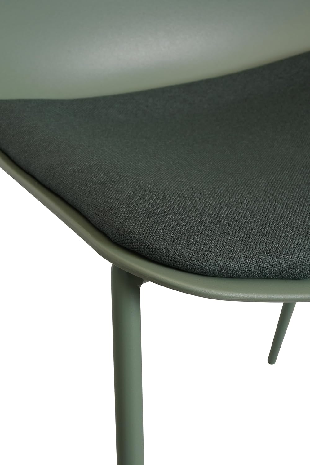 2xhome Modern Kitchen Dining Chair | Fabric Padded Cushion | Metal Legs and Armless Plastic Seat | Office Indoor Patio Cafe (Set of 4, Green)