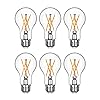 EDISHINE 6 Pack Vintage LED Edison Bulbs, A19 Dimmable Light Bulb, 800LM 2700K Warm White Light, 240° Beam Angle & E26 Base, 8W Equivalent 60W, Decorative Antique LED Filament Bulbs for Home