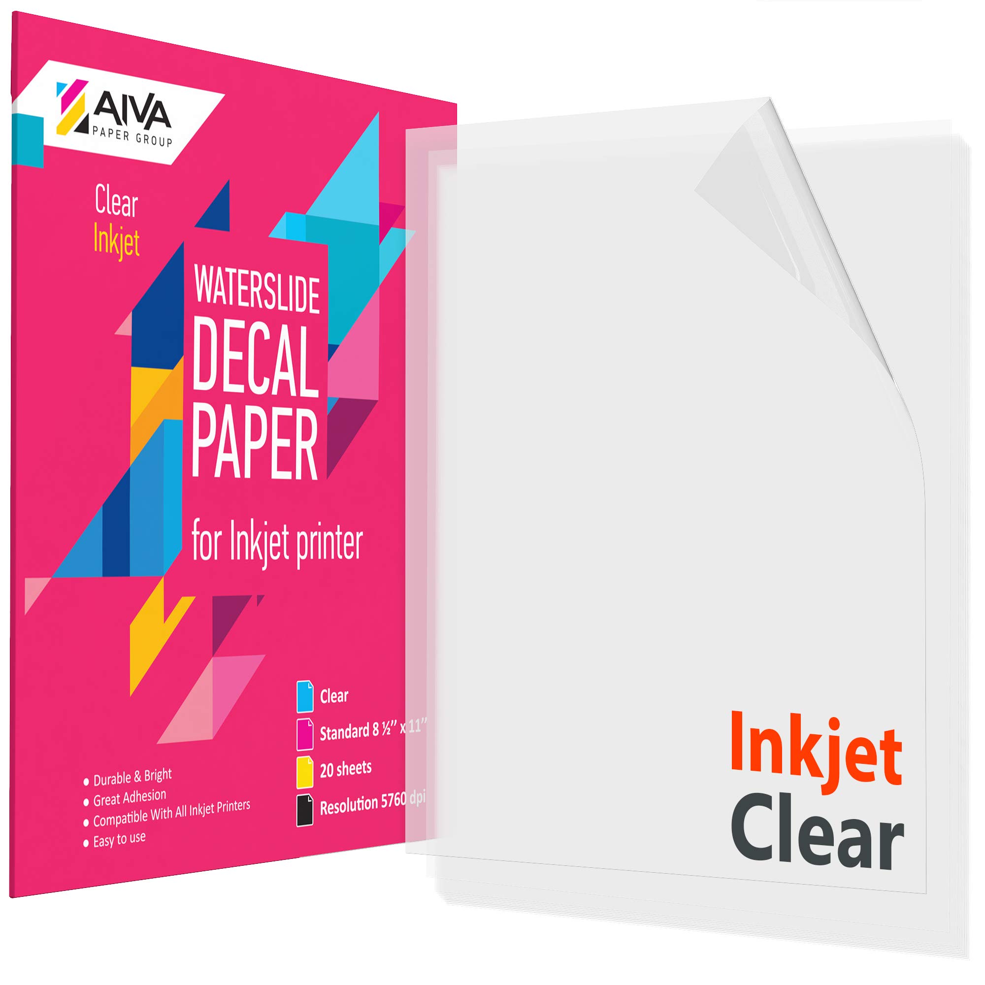Buy Waterslide Decal Paper For Inkjet Printer Transparent Clear 20