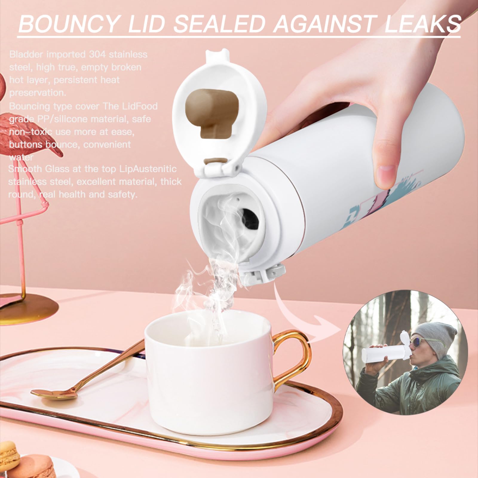 Amazon｜魔法瓶 チェンソーマン 水筒 ウォーターボトル ステンレス