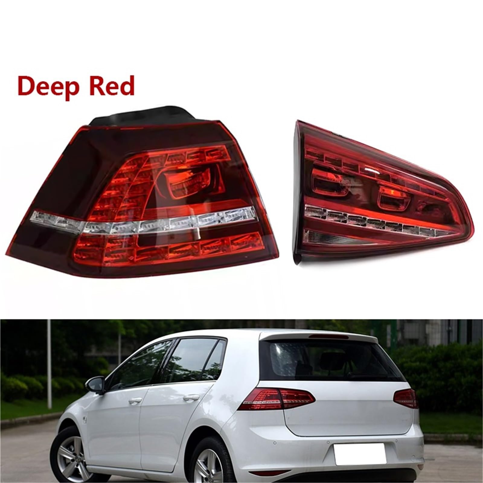 Lampa tylna zespolona Tylne światło LED do Volkswagen Golf 7 2013-2017 Tylne światła Tylne światła Lampa hamowania Światło kierunkowskazu tylne światła LED(Inside Left)