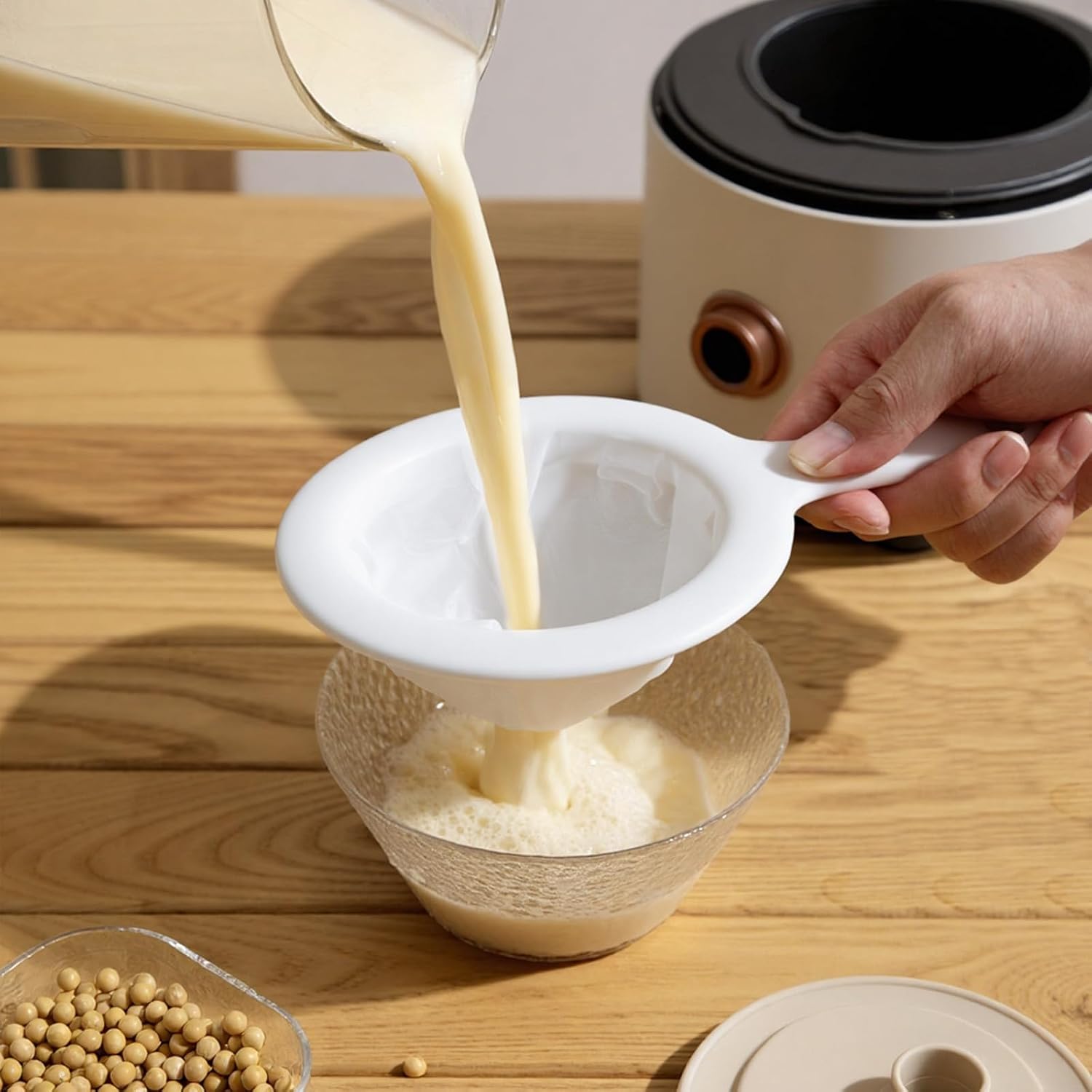 4 Pcs Kitchen Ultra-Fine Nylon Mesh Strainer(100/200/400) Brine Shrimp Net Sieve Fish Net Aquarium Sieve Reusable Food Grade Fine Filter Plastic Mesh Colander with ​Handle for Soy Milk Coffee