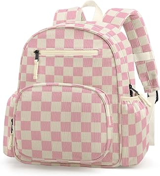 atgark Corduroy Toddler Backpack for Girls 2-5, Preschool Kindergarten Backpack - Cute Kids Backpacks for Girls 13.7" H Fit Folder