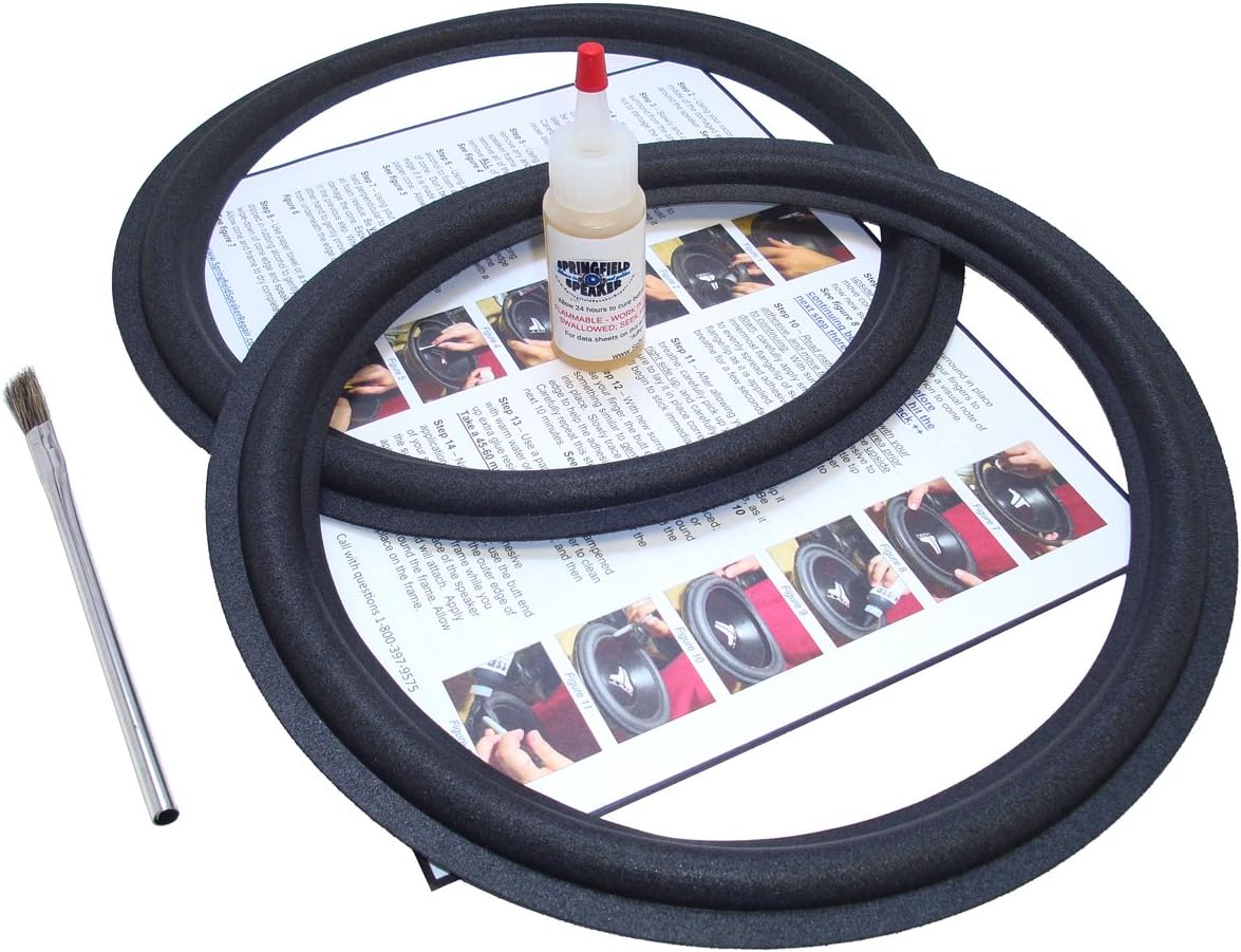 Infinity 12" SM120 Speaker Foam Surround Edge Repair Kit - 2 Speaker Kit - Compatible with Infinity SM-120, SM-122, SM-125, Many More