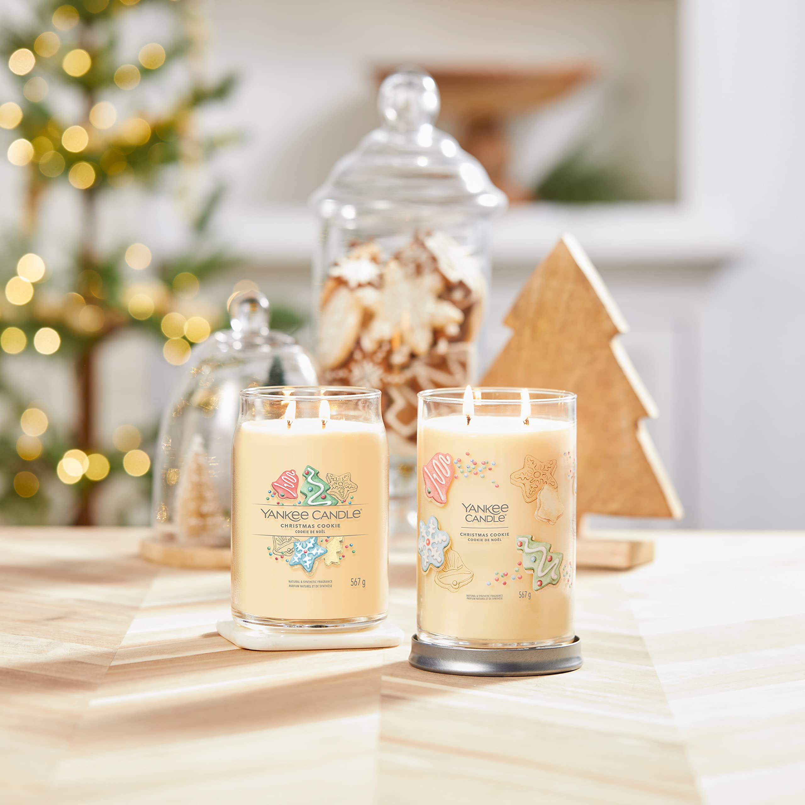 Yankee Candle Signature candela profumata, Biscotto di Natale in giara grande, Candele di miscela di cera di soia lunga durata