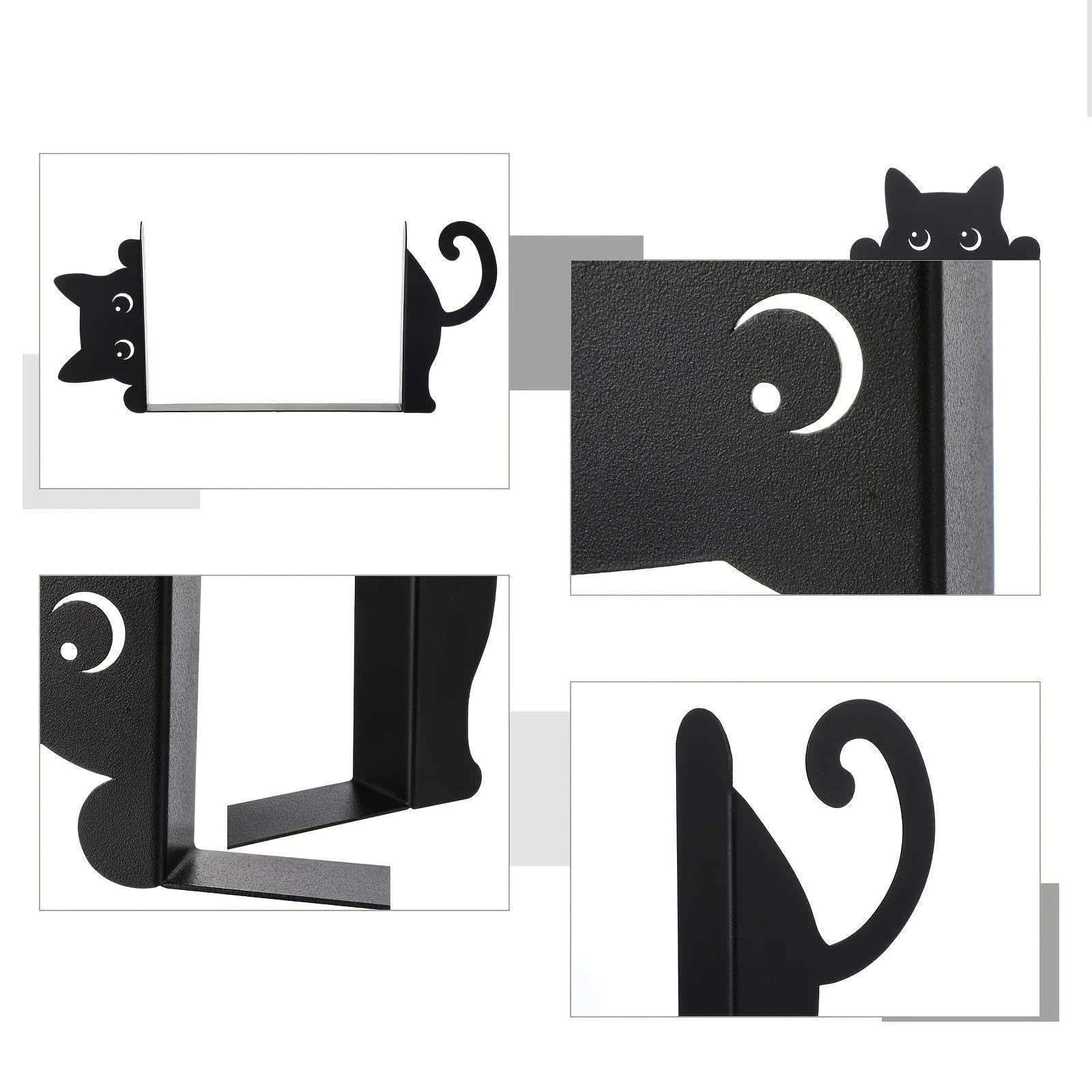 Buchstützen Buchstütze aus schwarzem Metall