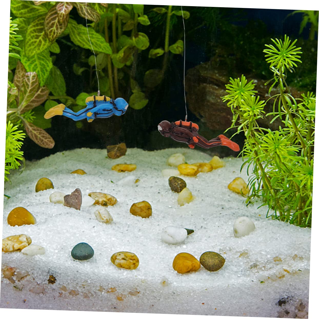 3 Ensembles Figurines De Plongeurs Flottants Décorations pour Aquariums Ornements Décoratifs pour Réservoirs Eau Douce Création Un Paysage sous Marin Adorable 4 Pièces * 3