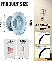 Vista 2 de Nearockle Organizador de cargador plegable para cable de carga, compatible con bloque de cargador USB C, cargador de MacBook, cables de carga de PC