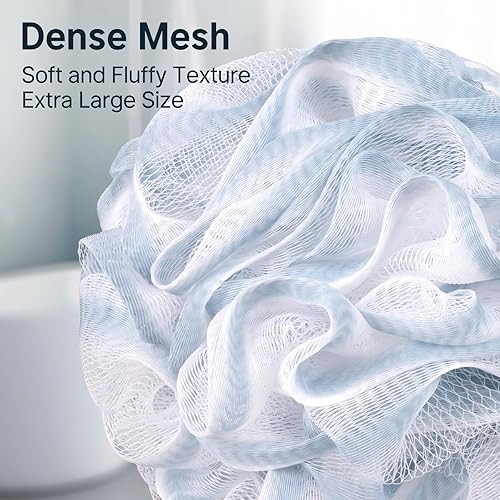 Miniatura 2 de AmazerBath Esponja de lufa, esponja de ducha de 2.12 ozPCS  Juego de 3 tintes tranquilos trío de esponjas de baño para hombres y mujeres