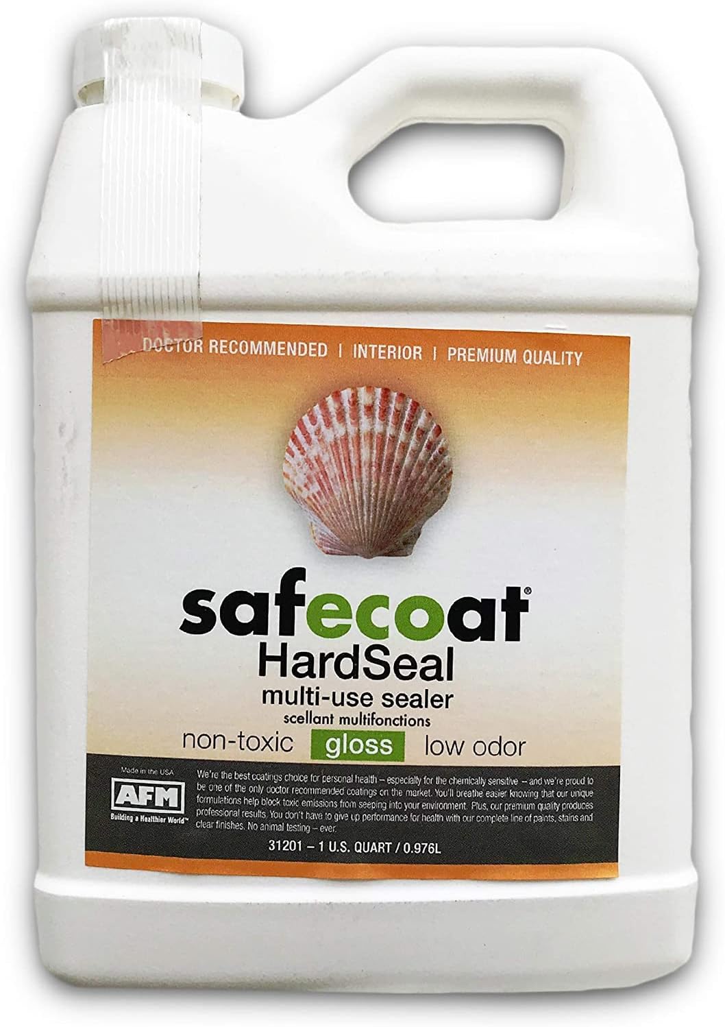 Afm Safecoat Hard Seal, White 32 Ounce Container