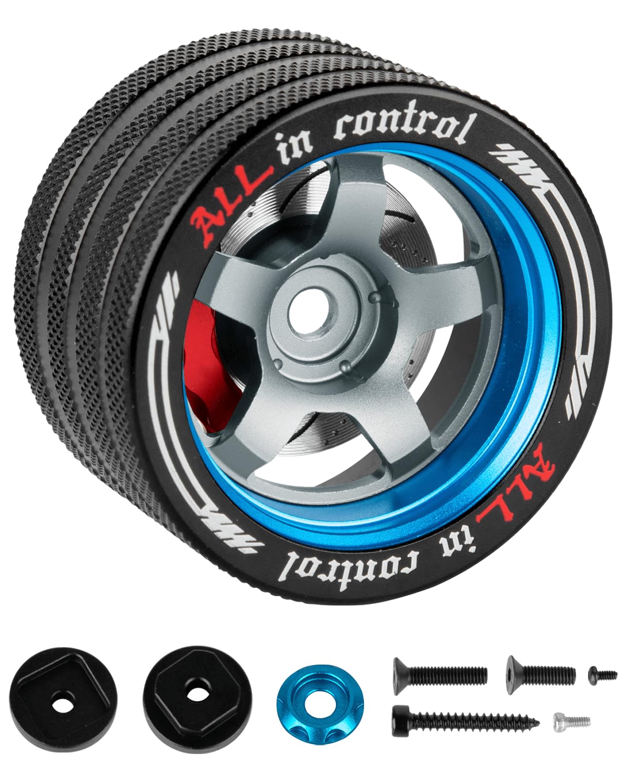 RC Transmitter Hand Wheel Upgrades Parts for MT4 MT5 M12 M17,FUTABA 4PX 7PX 10PX,Flysky Noble NB4,WFLY X9,Metal RC Hand Wheel Steering,Blue