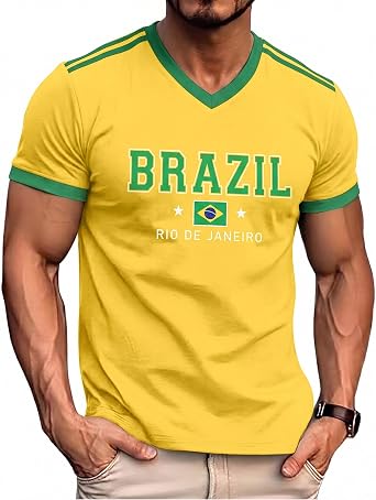 MNLYBABY Soccer Cup 2026 Shirt Brazil Jersey Argentina Mexico Soccer Shirts for Couple Women Men Y2k V Neck T Shirts