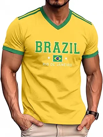 MNLYBABY Unisex V-Neck Soccer Jersey (Argentina, Brazil, Mexico)
