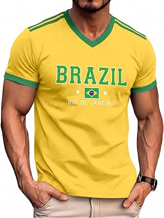 MNLYBABY Soccer Cup 2026 Shirt Brazil Jersey Argentina Mexico Soccer Shirts for Couple Women Men Y2k V Neck T Shirts