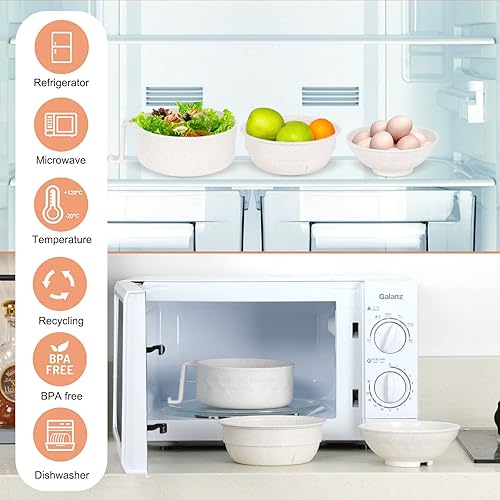 Miniatura 5 de RORBAM Cocina de ramen para microondas, tazón de ramen con palillos y cuchara, olla de ramen rápida y rápida con asas, apta para lavavajillas, sin