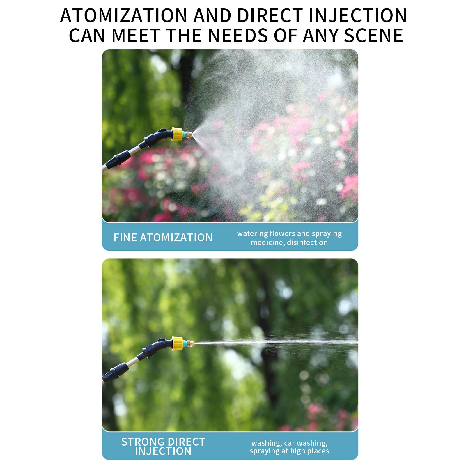 Pompa Irroratrice A Batteria, 5L Spruzzatore Elettrico A Batteria Per Piante Con 2 Bocchette E Tracolla Regolabile Impugnatura Ricaricabile USB Nebulizzatore A Pressione Da Giardino