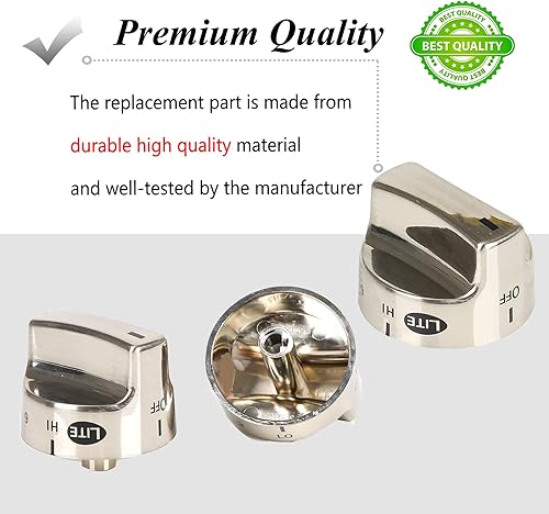 Miniatura 4 de 318282310 Pieza de repuesto para pomo de quemador Frigidaire & Kenmore RangeHornoEstufa - Reemplaza AP3774164, 1062940, AH979119, EA979119, PS979119