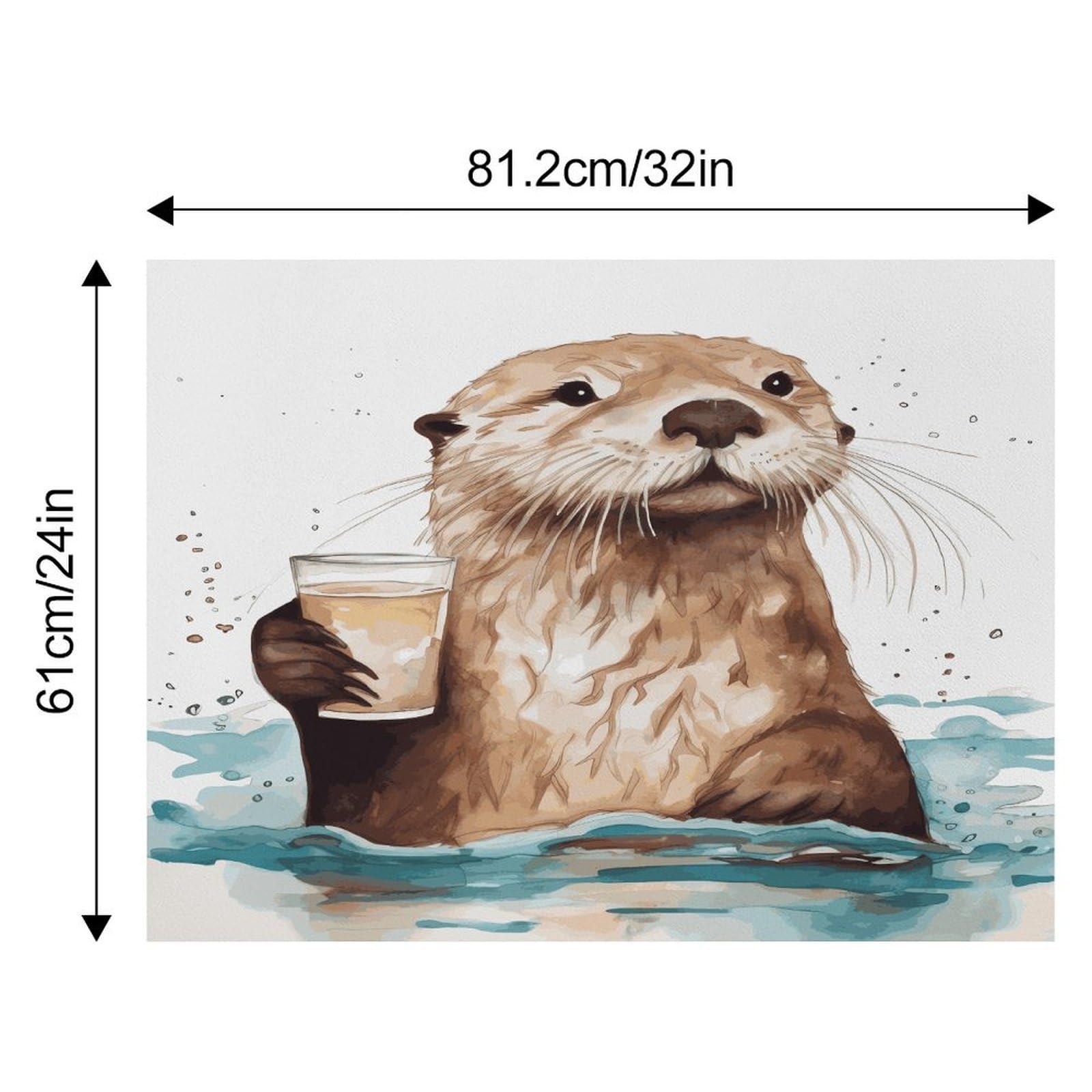 Tapis de nourriture pour chat en loutre de mer – Tapis d'alimentation antidérapant pour chien facile à nettoyer pour la nourriture et l'eau, tapis de gamelle pour chien et chat, 61 x 81,3 cm