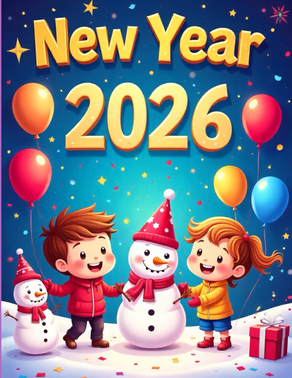 New Year Party Coloring Book for Kids 2026: Fun and Festive Coloring Pages for Happy Kids | Fireworks, Balloons, Snowmen & Holiday Cheer